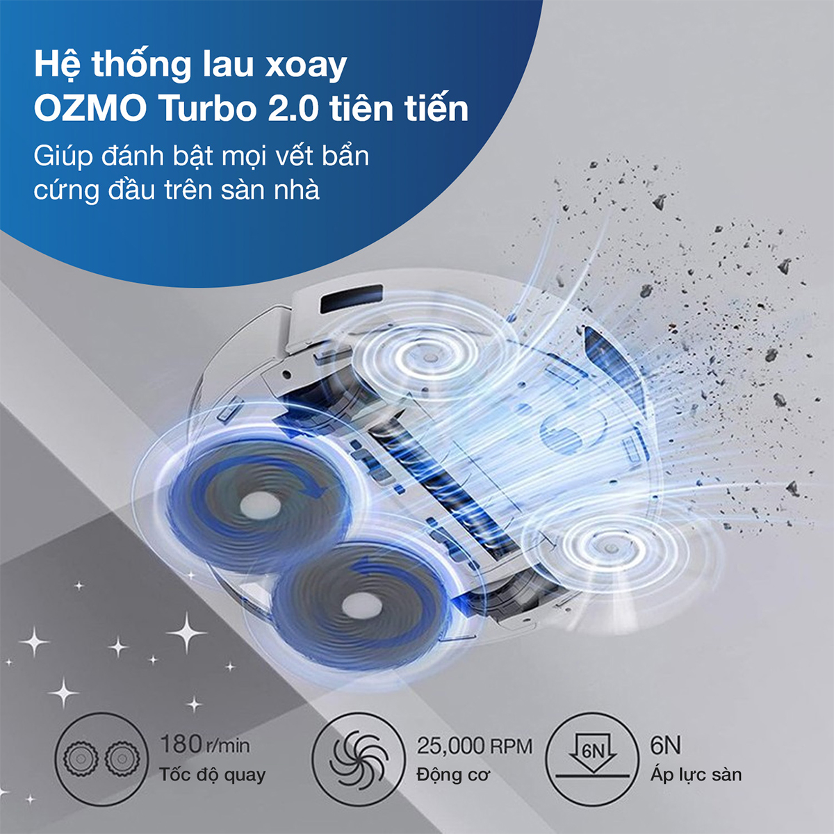 Ecovacs T20E OMNI Hệ thống lau xoay