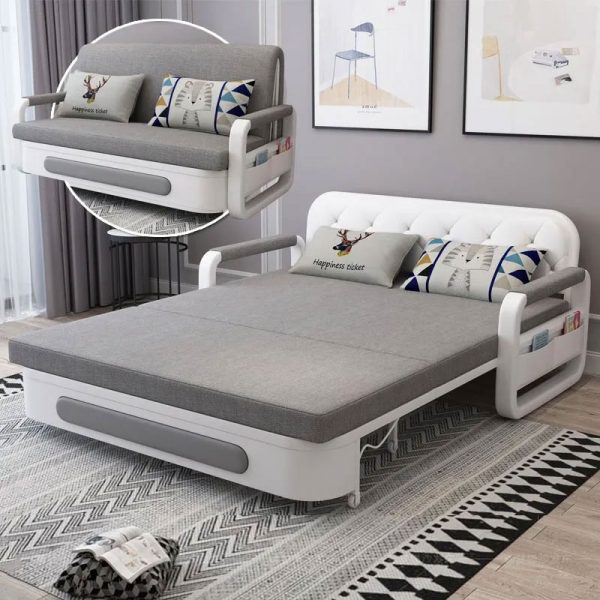 Sofa Giường Ngủ Thông Minh DAKITA Loại Tốt Nệm Xơ Dừa Hộc Tủ Gỗ DKB-910
