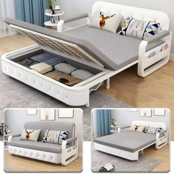 [Nệm Xơ Dừa Cao Cấp + Hộc Tủ Gỗ + Thép Tốt ] Sofa Kéo Thành Giường Thông Minh Nhập Khẩu Cao Cấp Thương Hiệu DAKITA