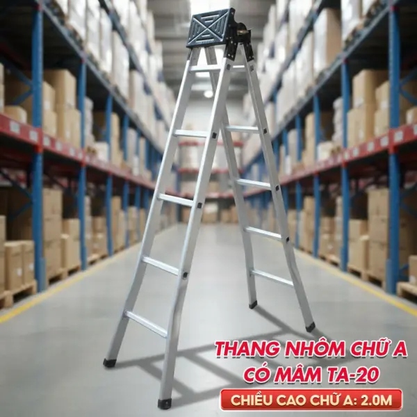Thang nhôm chữ A phổ thông TA20 (2m)