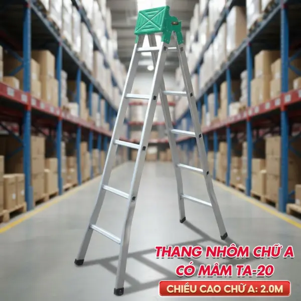 Thang nhôm chữ A phổ thông TA20 (2m)
