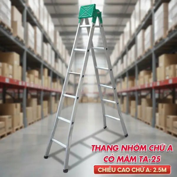 Thang nhôm chữ A phổ thông TA25 (2.5m)