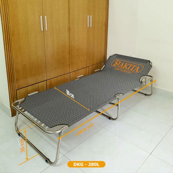 Giường Xếp Cao Cấp DAKITA DKG-280L [Khung inox vải lưới Rộng 80cm]