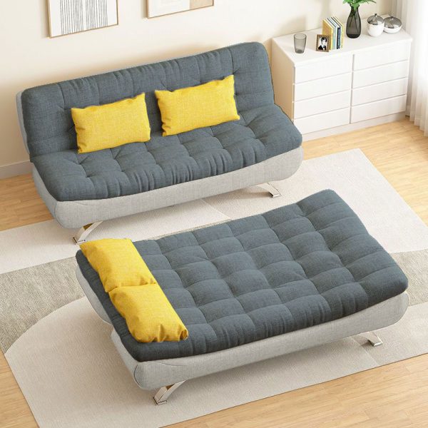 SOFA BED DKF-120 + GIƯỜNG ĐA NĂNG DAKITA NHUNG TRẮNG + NỈ XÁM[CAO CẤP - GIÁ TẠI KHO]