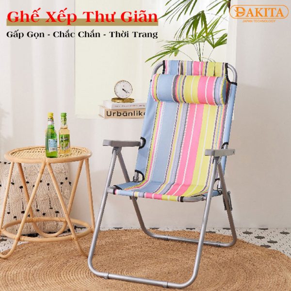 [SIÊU RẺ - 3 CHẾ ĐỘ NGÃ LƯNG] Ghế xếp thư giãn DKG-610, ghế xếp du lịch, ghế xếp câu cá, ghế xếp giá rẻ