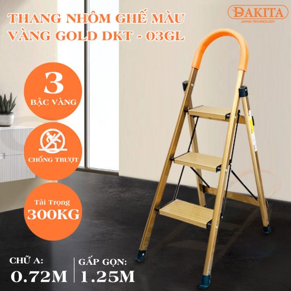 Thang Nhôm Ghế DAKITA DKT-03GL – Chữ A 0.72m [ĐỘC QUYỀN CHỈ CÓ TẠI DAKITA]