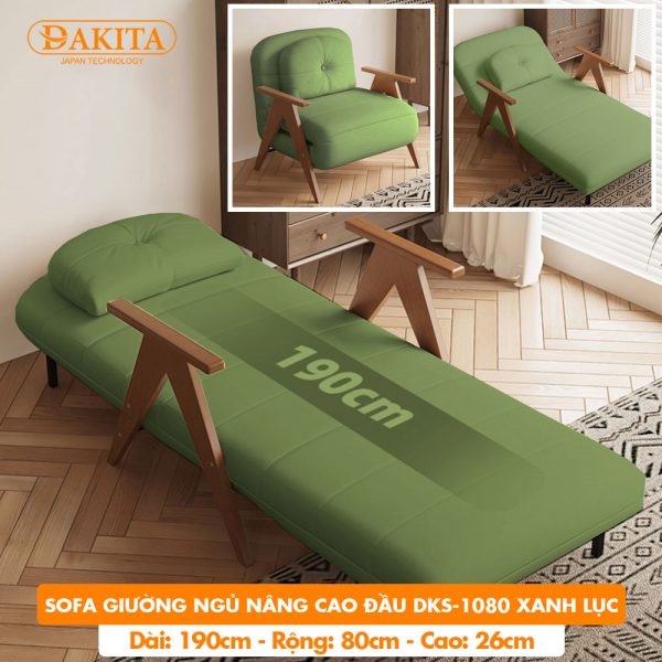 [Rộng 80cm] Sofa Giường Ngủ Nâng Cao Đầu DAKTIA DKS-1080 - [ĐẸP MỀM ÊM]