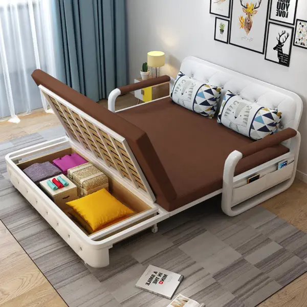 [ KHUNG THÉP DÀY - ĐỘC QUYỀN NỆM XƠ DỪA KHÔNG LÚN ] Ghế Sofa Giường DAKITA DKB Có hộc tủ - Nằm Thẳng Lưng