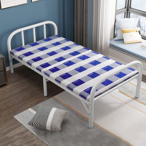 [Rộng 80cm-Caro Xanh] Giường Ngủ Có Nệm Gấp Gọn DAKITA DKN-800 Màu Caro Xanh