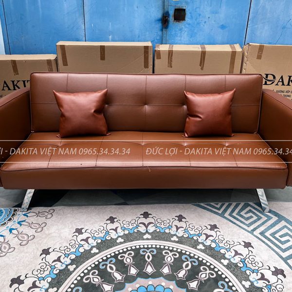[Simili Nâu] Sofa Bed Dakita Có Tay Vịn