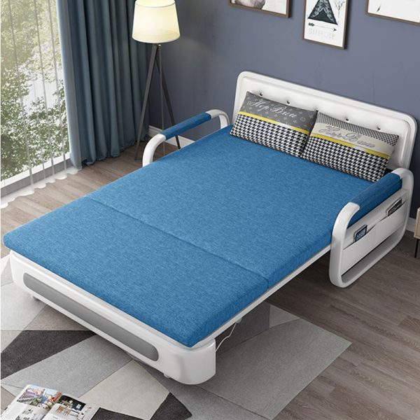 [ Rộng 1.88M-Nệm Cao Su Non] Sofa Giường DAKITA DKB-918C - Xanh Thiên Thanh Có Hộc Tủ Vải