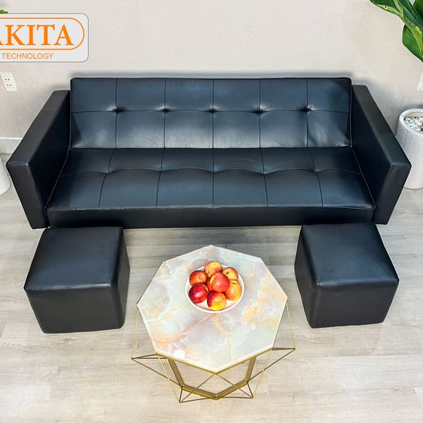 [Simili Đen] Sofa Bed Dakita Có Tay Vịn