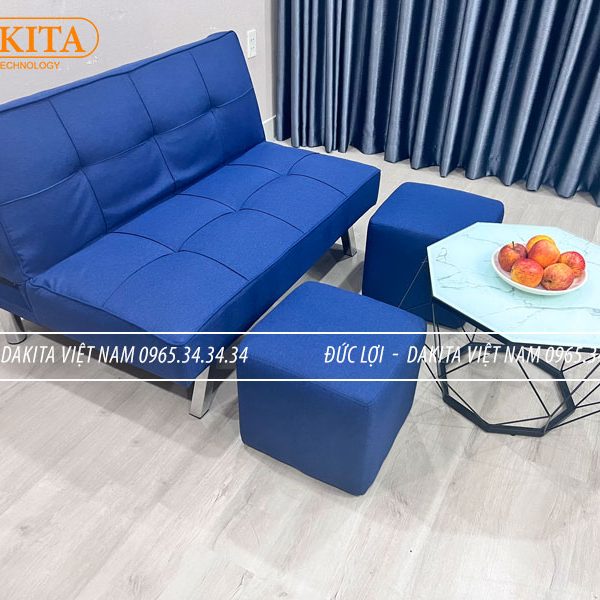 [Rộng 1M - Dài 1.2M] SOFA BED MINI VẢI NỈ MÀU XANH NAVY