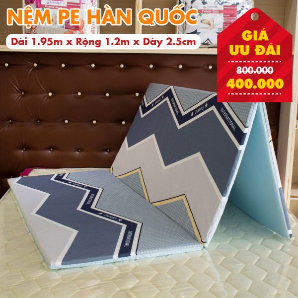 Nệm PE Hàn Quốc Giá Rẻ Nhiều Kích Thước - Màu Ngẫu Nhiên