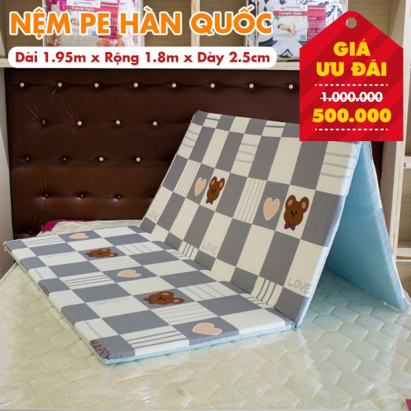 Nệm PE Hàn Quốc Giá Rẻ Nhiều Kích Thước - Màu Ngẫu Nhiên