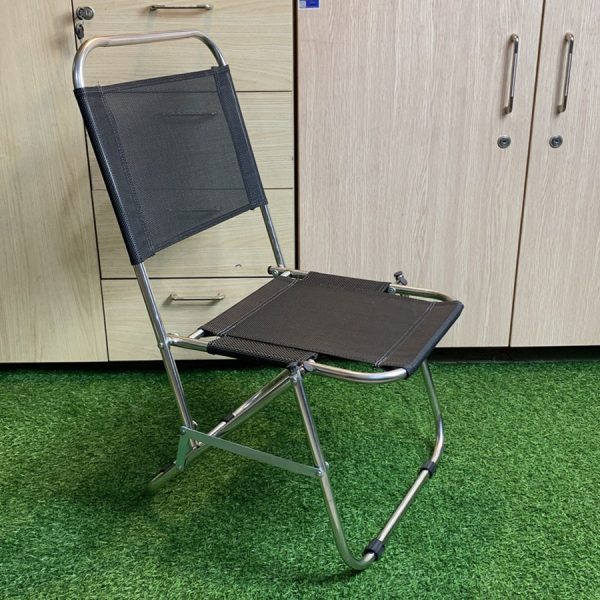 Ghế Lưới Cafe Inox Lưng Thấp - Ghế Câu Cá - Ghế Du Lịch