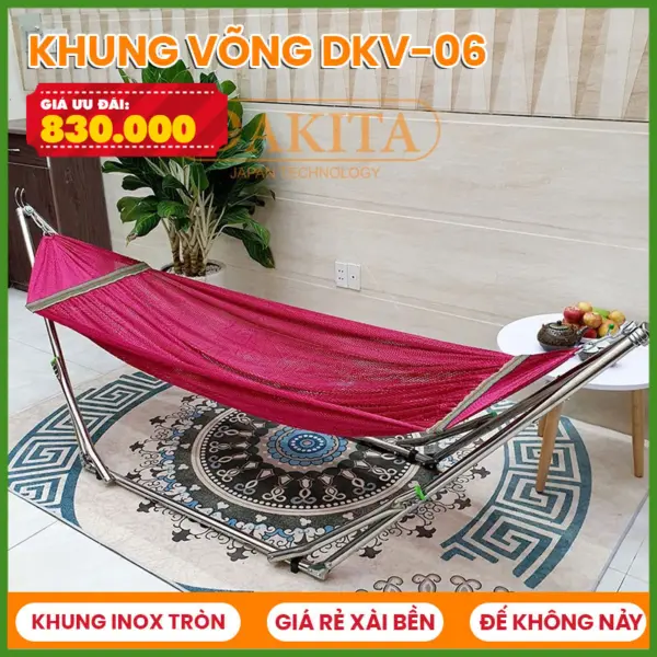 Khung Võng Xếp Inox Đức Lợi DKV-06 [INOX 100% - DÀY - KHÔNG DỒN CÁT]