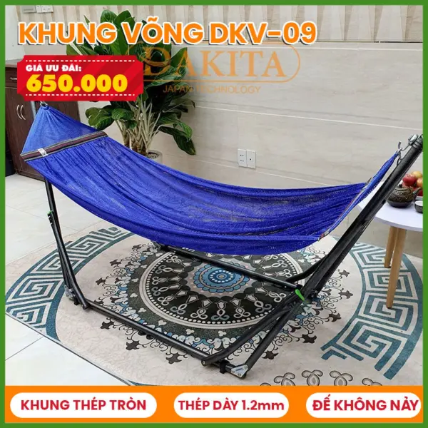 Võng Xếp Cao Cấp Đức Lợi DKV-09 [THÉP DÀY 1.2mm - ĐỔI MỚI 30 NGÀY]