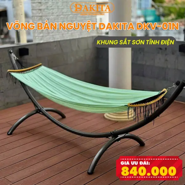 [Khung Sắt] Khung Võng Bán Nguyệt Thư Giãn DAKITA DKV-01N - Sang Trọng Hiện Đại (Không Kèm Lưới)