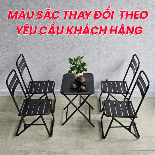 Ghế Lá Xếp Sơn Tĩnh Điện Màu Sắc Cà Phê