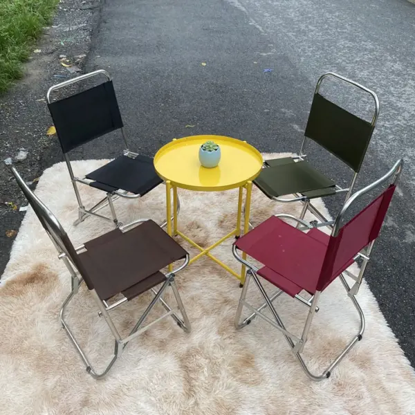 Ghế Lưới Cafe Inox Lưng Thấp - Ghế Câu Cá - Ghế Du Lịch Đủ Màu