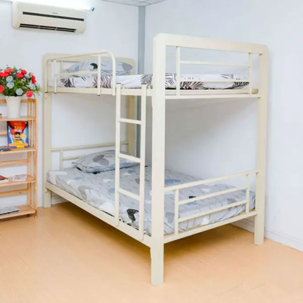 Giường Sắt Hai Tầng Hộp 48 Trên 1m Dưới 1m DAKITA Trắng