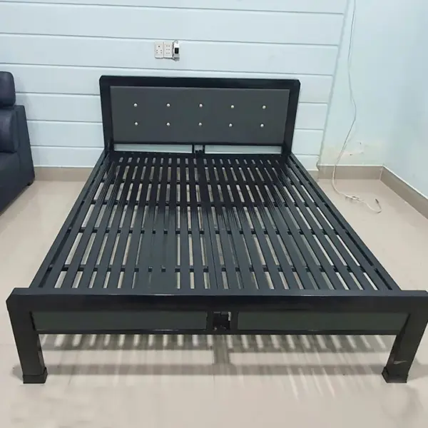 Giường Sắt DAKITA Sắt Hộp Vuông Bọc Nệm Đẹp Hiện Đại