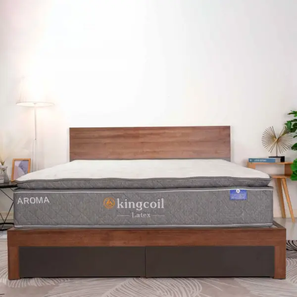 Nệm Lò Xo Cao Su Aroma Kingcoil Latex