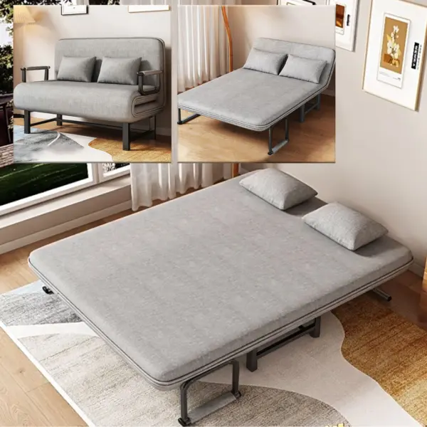 [Thép Dày Hơn, Nệm Êm Hơn] Ghế Sofa Ngã Thành Giường Ngủ Nâng Cao Đầu Tựa Lưng DAKITA